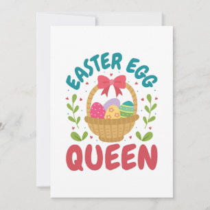 Paas Eier Koningin Vrouwen Meisjes Feestdagenkaart