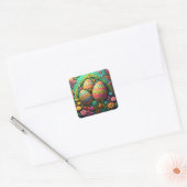 PAAS EIER TUIN VIERKANTE STICKER (Envelop)