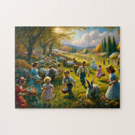 Paas Eieren Jacht Lente Picknick Familie Pret Legpuzzel