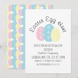 Paas Eieren Jacht Pastel Lente Evenement Flyer Kaart