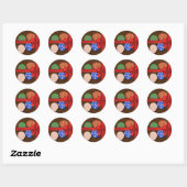 Paas Eieren Patroon Ronde Sticker (Vel)