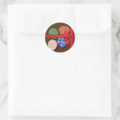Paas Eieren Patroon Ronde Sticker (Tas)