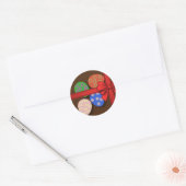 Paas Eieren Patroon Ronde Sticker (Envelop)