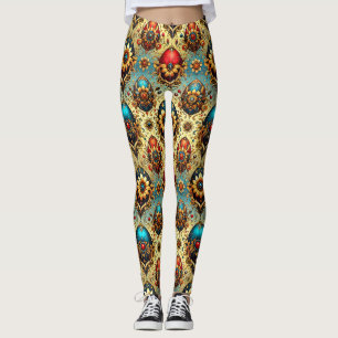 PAAS EIEREN ~ Rood Geel Blauw 3D ~ Leggings