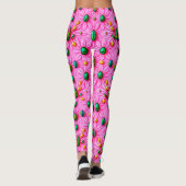 PAAS EIEREN ~ Roze Bloemen 3D ~ Leggings (Achterkant)