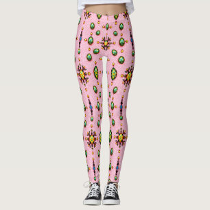 PAAS EIEREN ~ Roze Groen 3D ~ Leggings