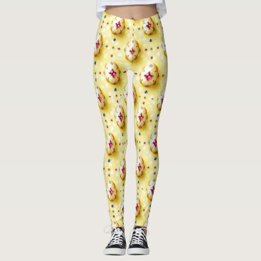 PAAS EIEREN ~ Ruby Geel 3D ~ Leggings (Voorkant)