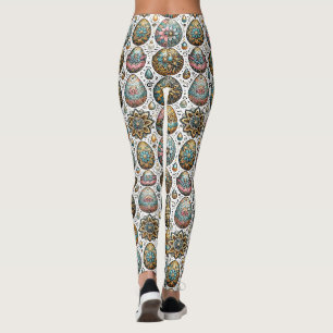 PAAS EIEREN ~ Wit Meerkleurig 3D ~ Leggings