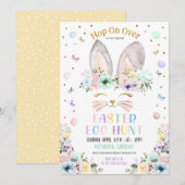 Paas-eieren zoeken Paarse Regenboog Konijnenoren Kaart (Voorkant / Achterkant)