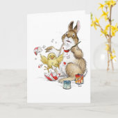 Paas eit schilderen verrassingskaart! kaart (Gele Bloem)