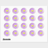 Paas eitje in paars ronde sticker (Vel)