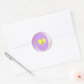Paas eitje in paars ronde sticker (Envelop)