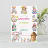 Paas eitje kabouters Verjaardagsmeisjes  Kaart (Staand voorkant)