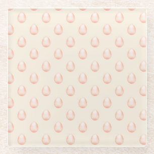 Paas eitje stijl elegante print patroon glazen onderzetter