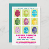 Paas eitjes jacht decoratie feest uitnodiging (Voorkant / Achterkant)