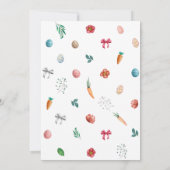 Paas eitjes jacht feest, lente Paashaas Kaart (Achterkant)