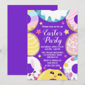 Paas eitjes Konijn Pasen Donut Koekje Paasfeest Kaart (Voorkant / Achterkant)