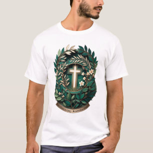 Paas Evergreen Glory Krans, Gelovige's Hoop Cadeau T-shirt