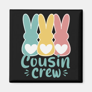 Paas familie Crew Squad Matching Konijnen T Magneet