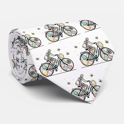 Paas Fietspatroon Ontwerp Stropdas (Opgerold)