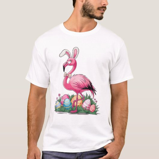 Paas Flamingo T-shirt (Voorkant)