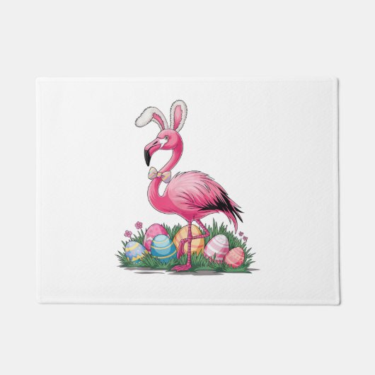 Paas Flamingo T-Shirt Deurmat (Voorkant)