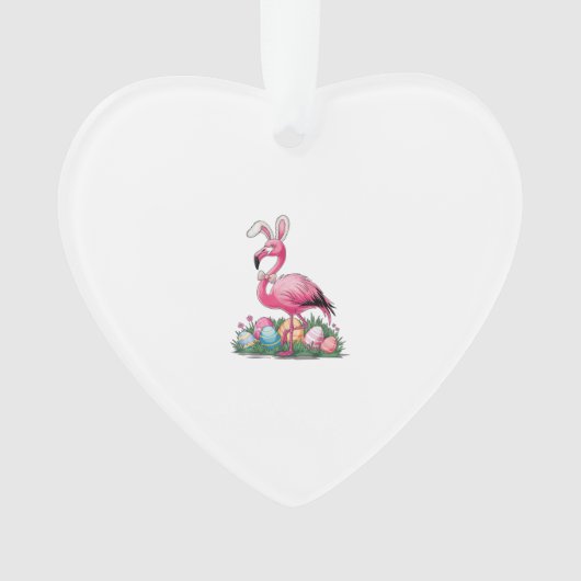 Paas Flamingo T-shirt Ornament (voorkant)