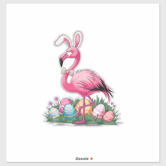 Paas Flamingo T-Shirt Sticker (Vel)