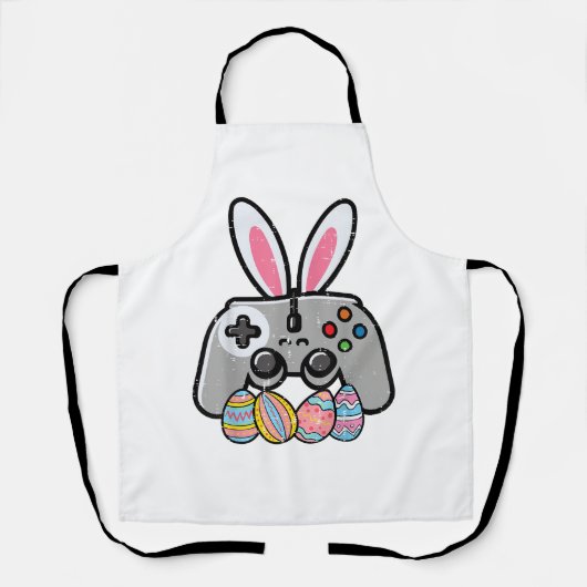 Paas Gamecontroller Konijn Oren Jongens Kinderen Y Schort (Voorkant)