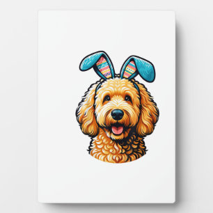 Paas Goldendoodle Hond met Konijnenoren, Pasen Fotoplaat