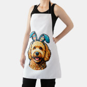 Paas Goldendoodle Hond met Konijnenoren, Pasen Schort (Insitu)