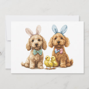 Paas Goldendoodle Honden Feestdagenkaart