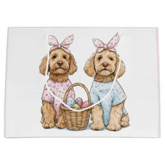 Paas Goldendoodle Honden Groot Cadeauzakje (Voorkant)
