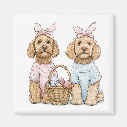 Paas Goldendoodle Honden Magneet (Voorkant)