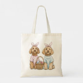 Paas Goldendoodle Honden Tote Bag (Achterkant)