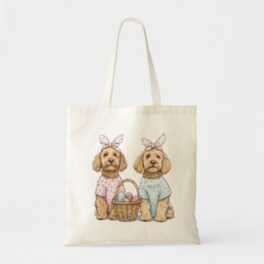 Paas Goldendoodle Honden Tote Bag (Voorkant)
