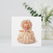 Paas Hoedje Kewpie Linnen Kaart (Staand voorkant)