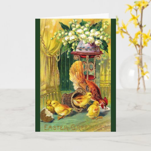 Paas Kaart - Paaskuikens (Gele Bloem)