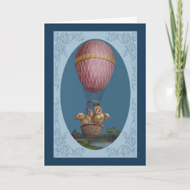  Paas Kaart - Paaskuikens in ballon