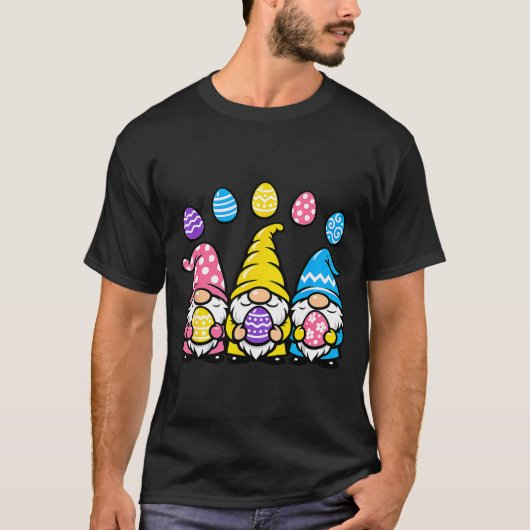 Paas kabouter eieren trio schattig lente t-shirt (Voorkant)