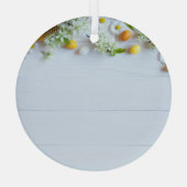 Paas kersenpruim: gele eieren. glas ornament (Achterkant)