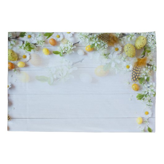 Paas kersenpruim: gele eieren. kussensloop (Achterkant)