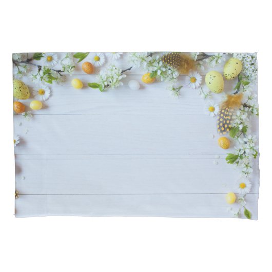 Paas kersenpruim: gele eieren. kussensloop (Voorkant)