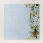 Paas kersenpruim: gele eieren. legpuzzel (Horizontaal)