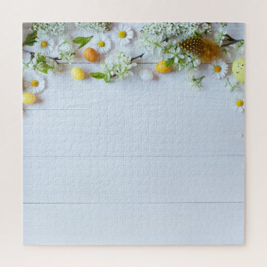 Paas kersenpruim: gele eieren. legpuzzel (Verticaal)