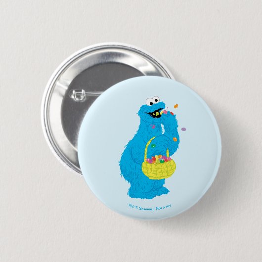 Paas Koekiemonster Ronde Button 5,7 Cm (Voorkant /achterkant)
