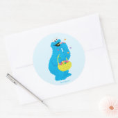 Paas Koekiemonster Ronde Sticker (Envelop)