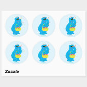 Paas Koekiemonster Ronde Sticker (Vel)