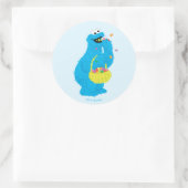Paas Koekiemonster Ronde Sticker (Tas)