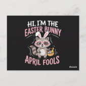 Paas Konijn 1 april grap Briefkaart (Achterkant)